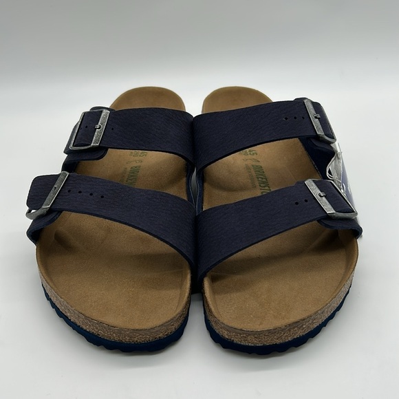 2377- Birkenstock Dark Purple Double Strap Vegan Sandals Men’s Size 12 NWT - Picture 4 of 8